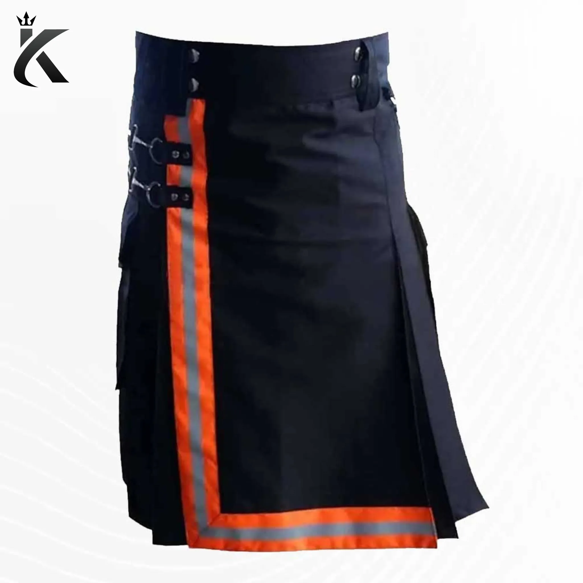 Premium Scottish Traditional Firefighter Kilt With Straps - Crafted with Celtic Pride