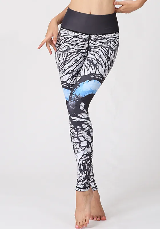 Printed High Waist Yoga Pants