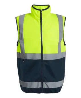 Pro hi-vis full-zip gilet | Yellow/Navy