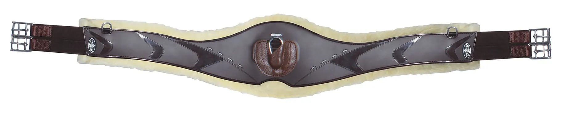 Professional's Choice Fleece Contoured Jump Girth, Chocolate