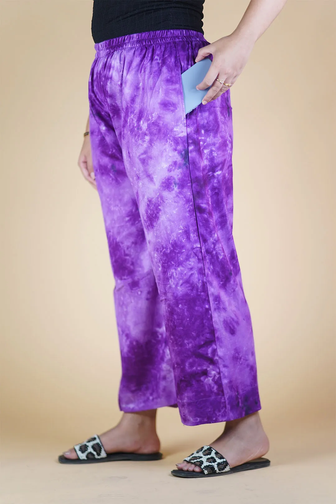 Purple Rayon TieDyePalazzo