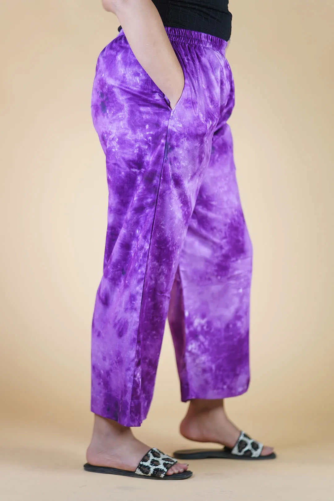 Purple Rayon TieDyePalazzo