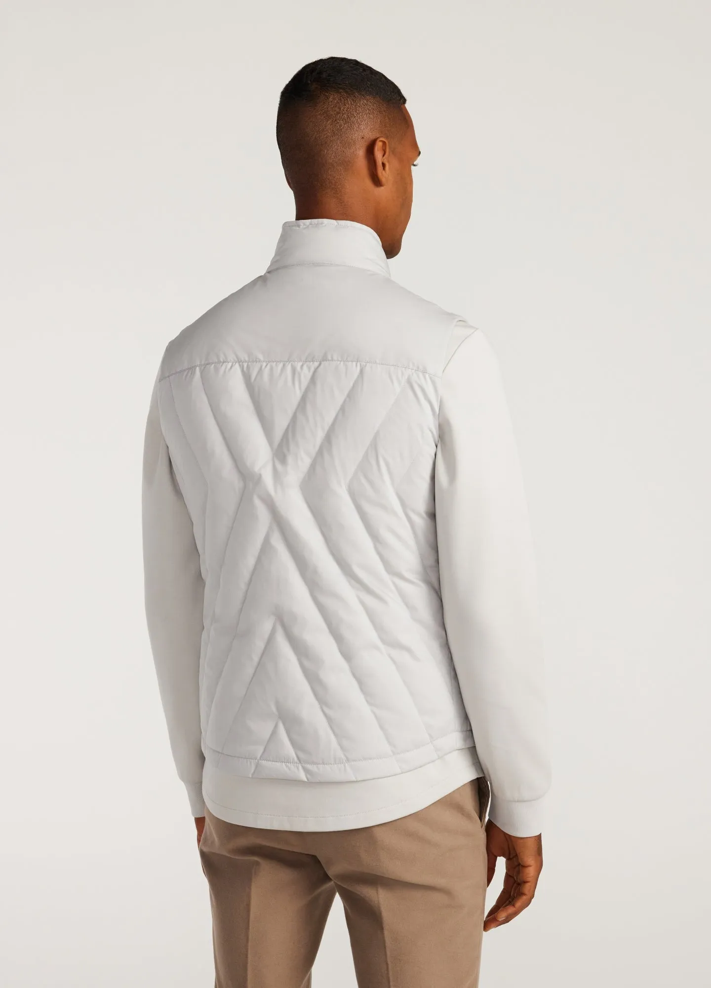 Quilted Tech Down Gilet Ecru