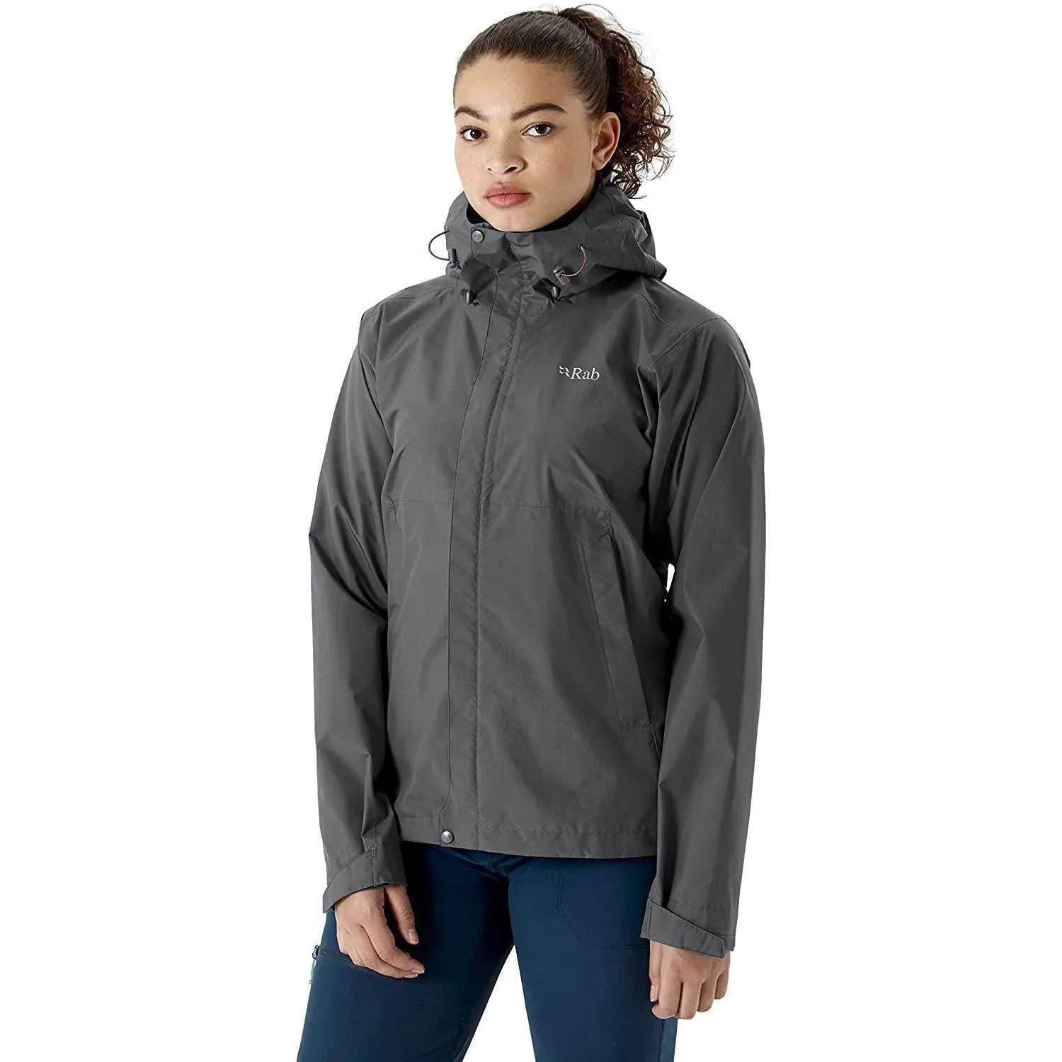 Rab Women's Downpour Eco Waterproof Breathable Jacket for Hiking and Climbing