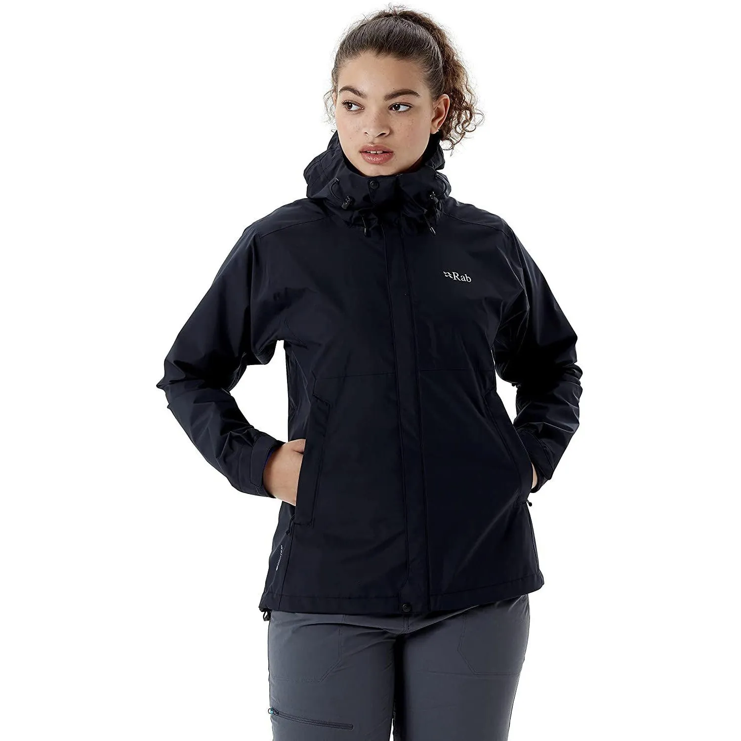 Rab Women's Downpour Eco Waterproof Breathable Jacket for Hiking and Climbing