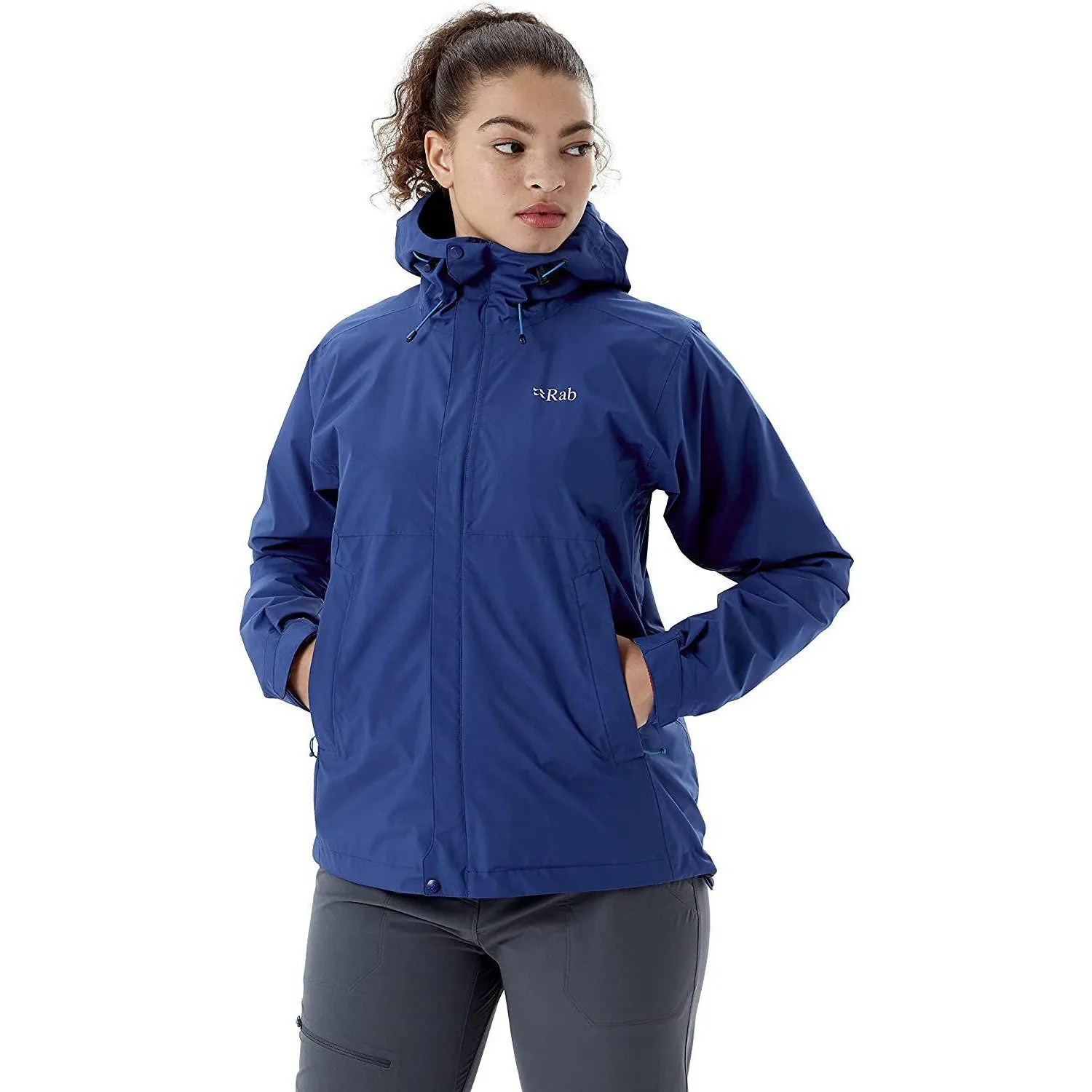 Rab Women's Downpour Eco Waterproof Breathable Jacket for Hiking and Climbing