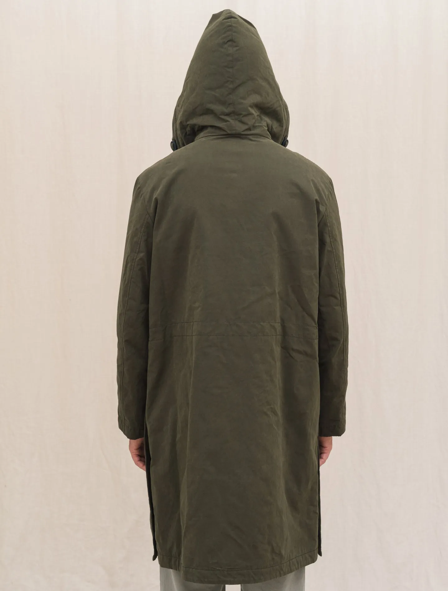 Rams Cotton Canvas Parka Military