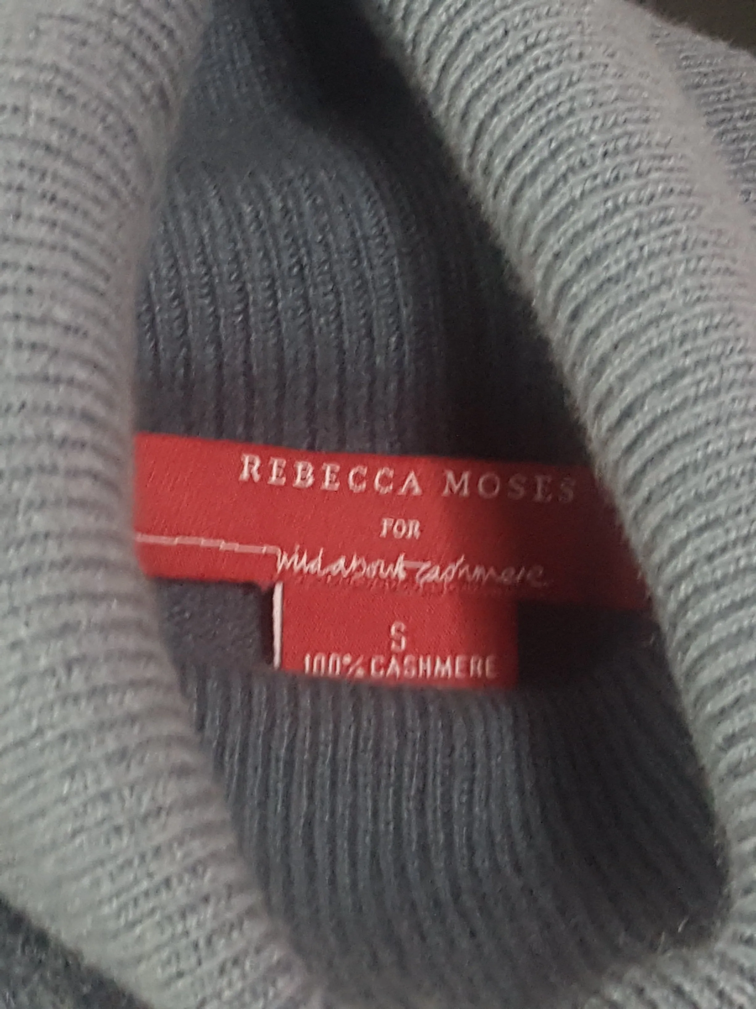 Rebecca Moses Cashmere  Turtleneck Sweater, Short Sleeves Size S