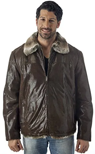 REED Men's Sheep Skin Leather Jacket Shearling Style - Imported