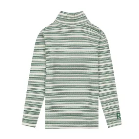 Retrokid Green Stripe Waffle Turtleneck