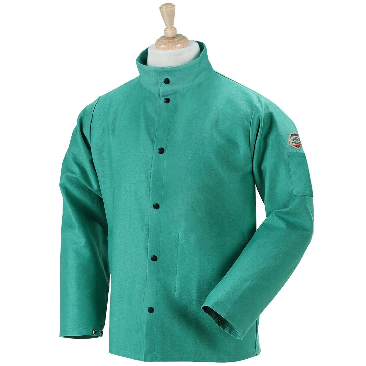 Revco Black Stallion TruGuard 200 9oz Green FR Cotton Welding Jacket 36" (F9-36C)