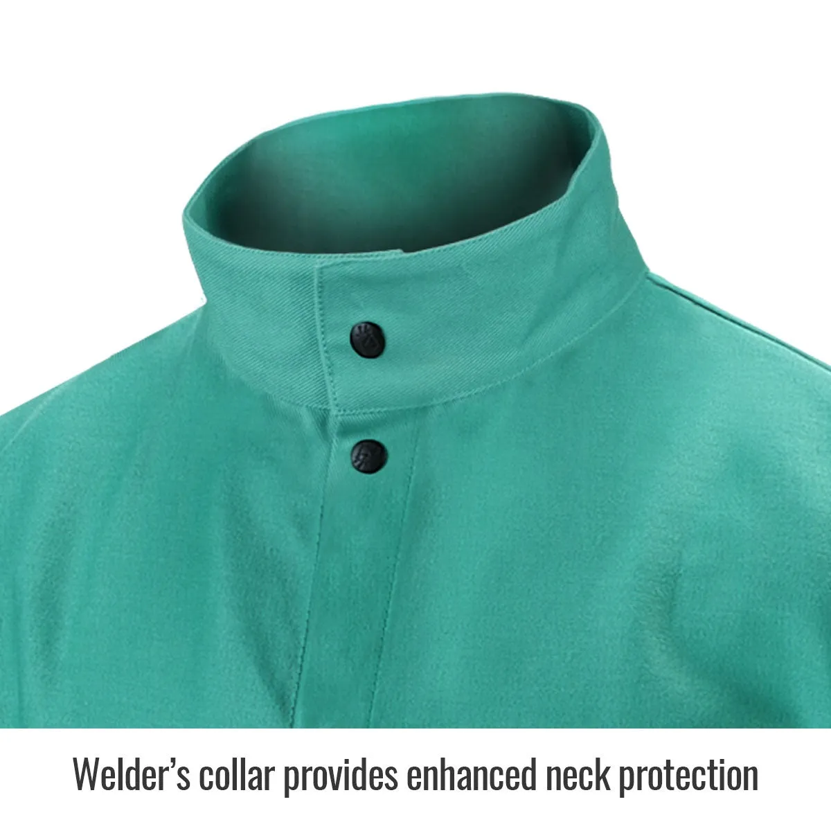 Revco Black Stallion TruGuard 200 9oz Green FR Cotton Welding Jacket 36" (F9-36C)