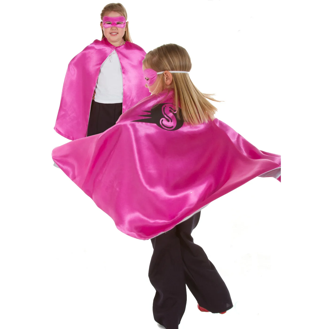 Reversible Superhero Cape - Pink and Silver