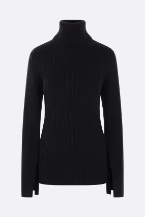 rib wool turtleneck