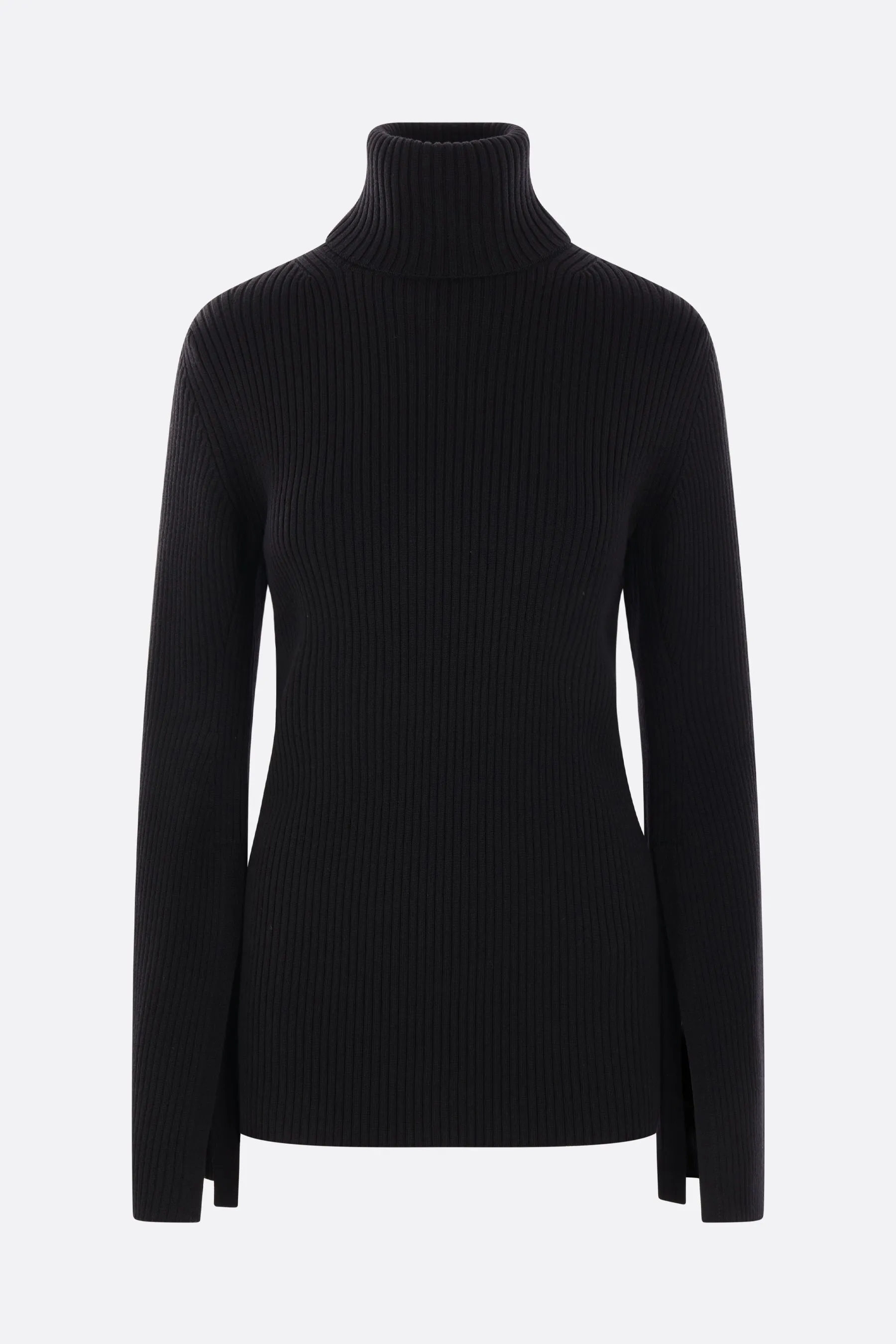 rib wool turtleneck