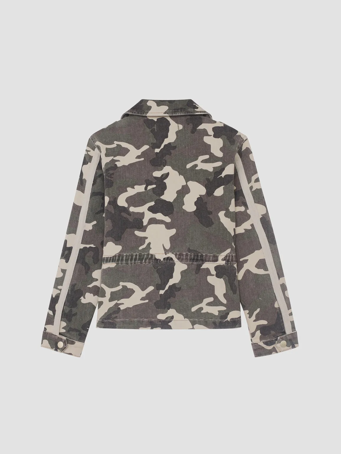 Rocco Denim Jacket Parka | Camo Stripe