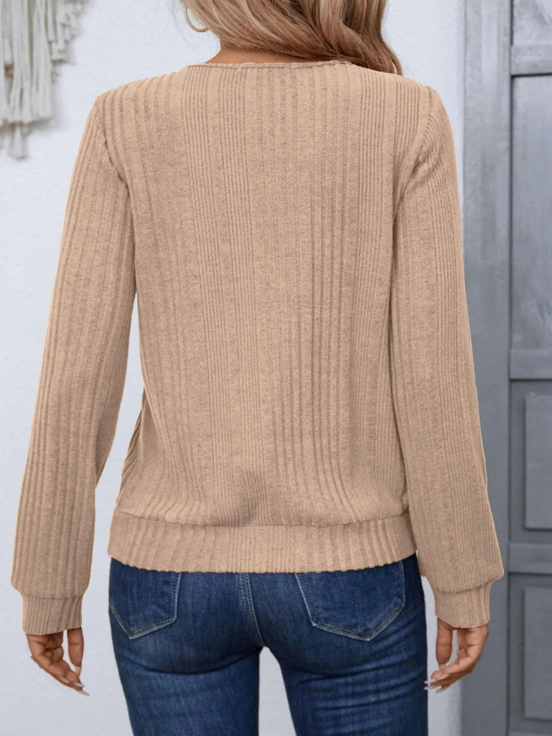 Round Neck Long Sleeve Top