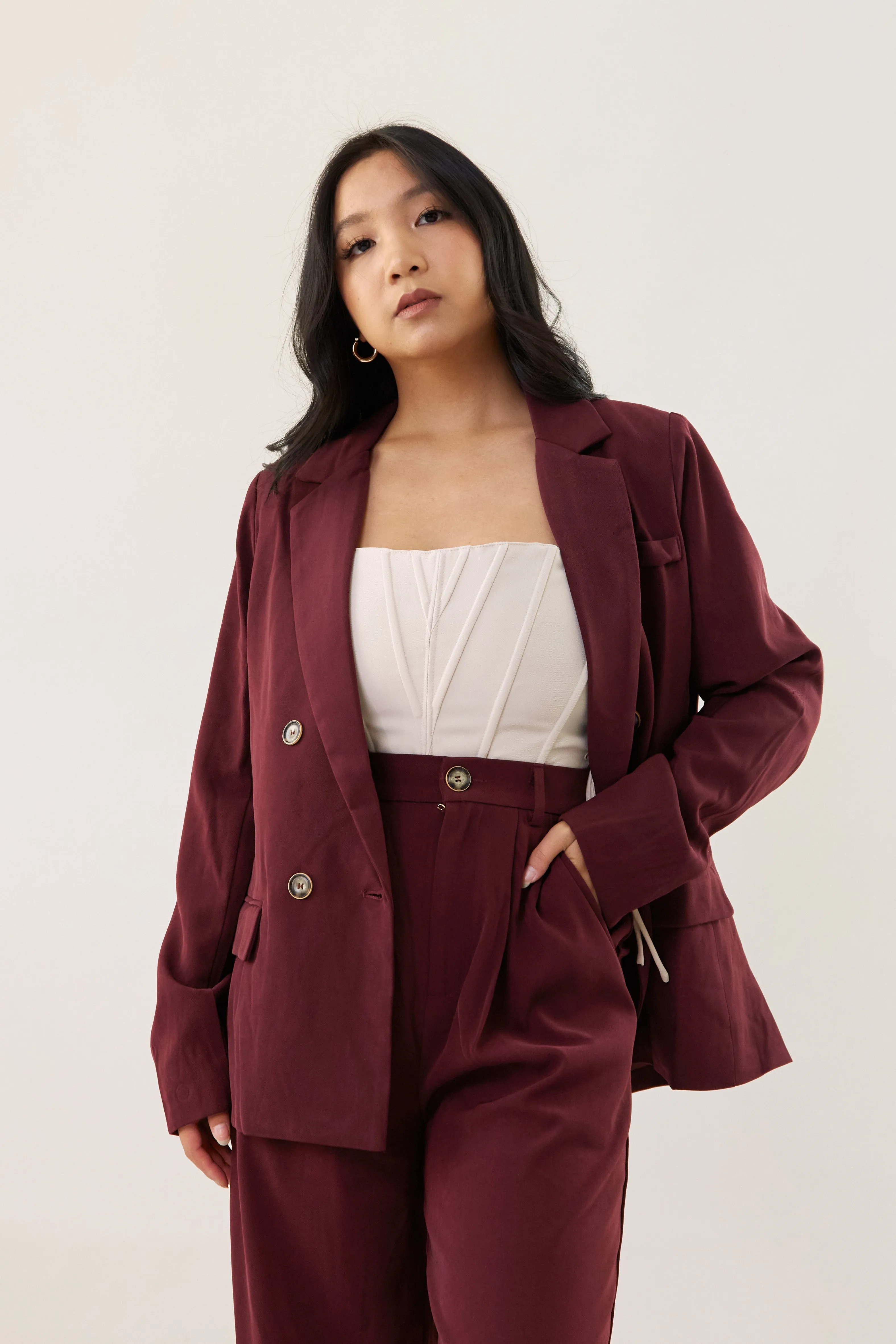 Run Down Blazer - Maroon