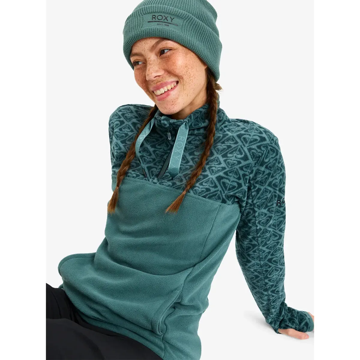 Sayna Half Zip Polar Pullover - Sea Pine