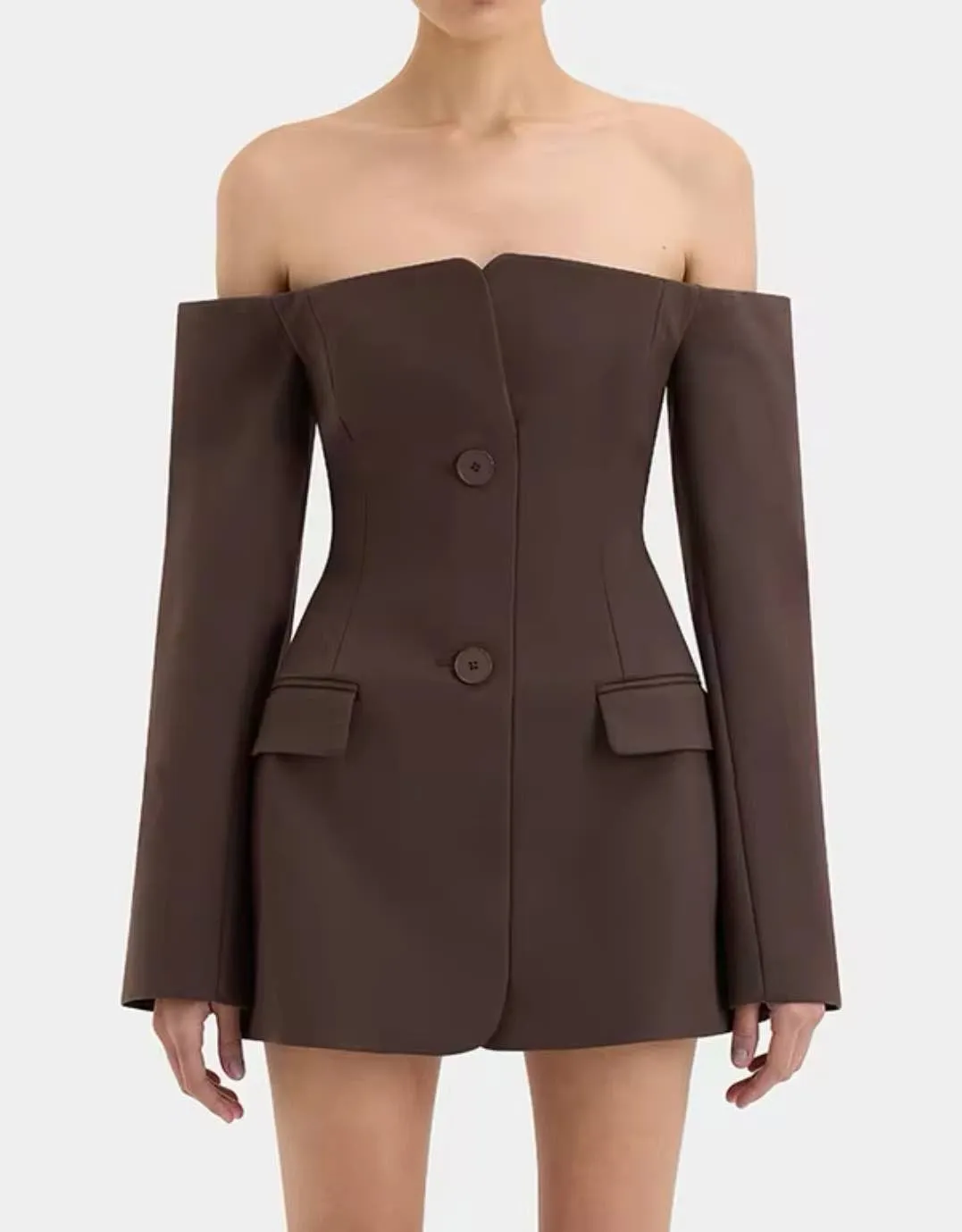 Sexy Off Shoulder Blazer Dress