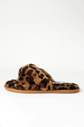 Shearling Leopard Slippers