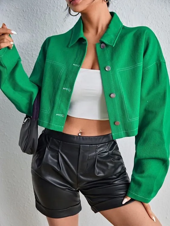 SHEIN BAGGY CROPPED JACKET