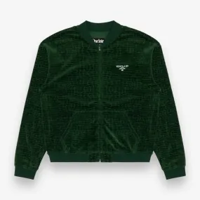 Sinclair croc velour track Jacket Green