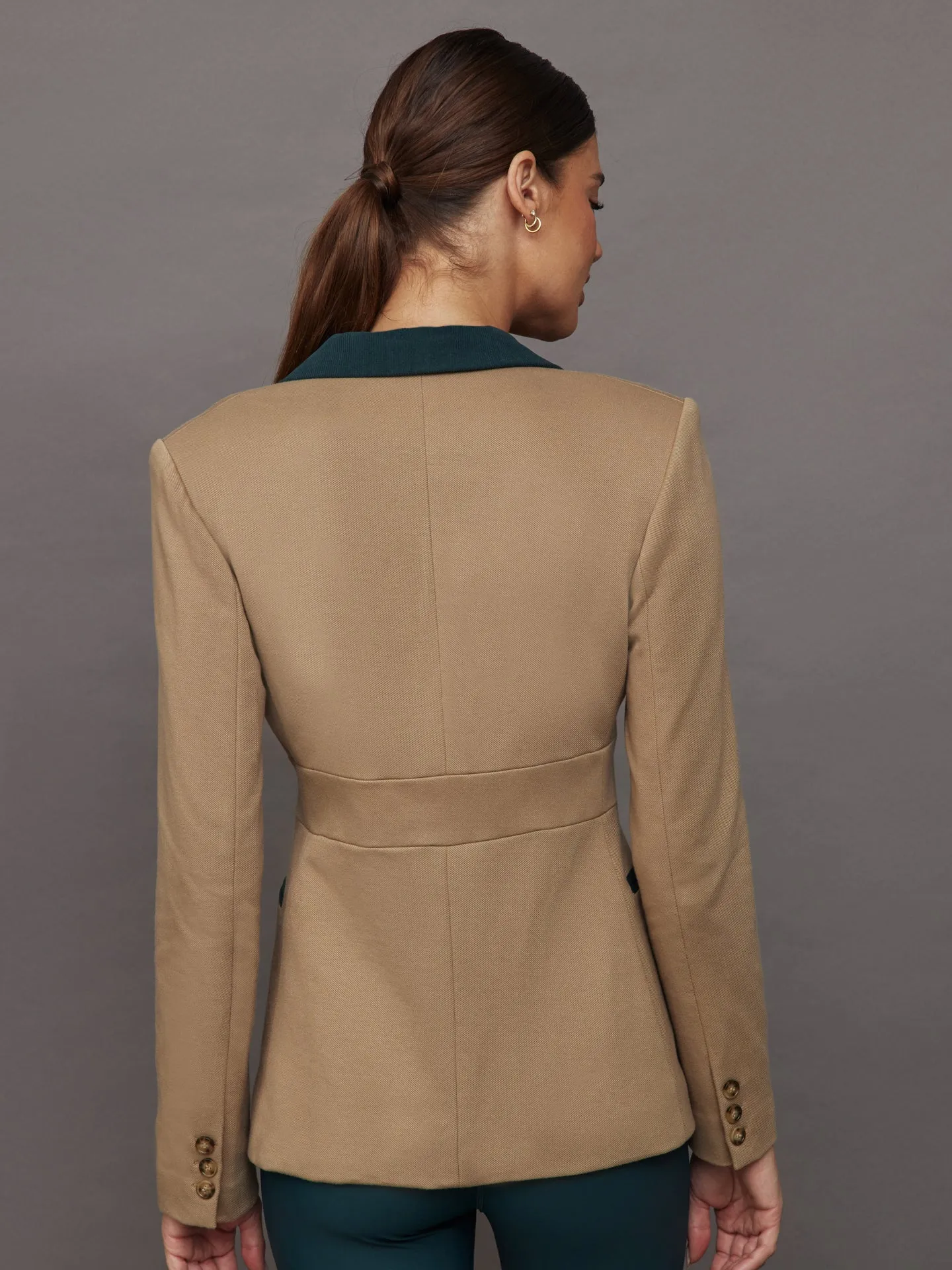 Slim Belted Blazer - Khaki / Ponderosa Pine