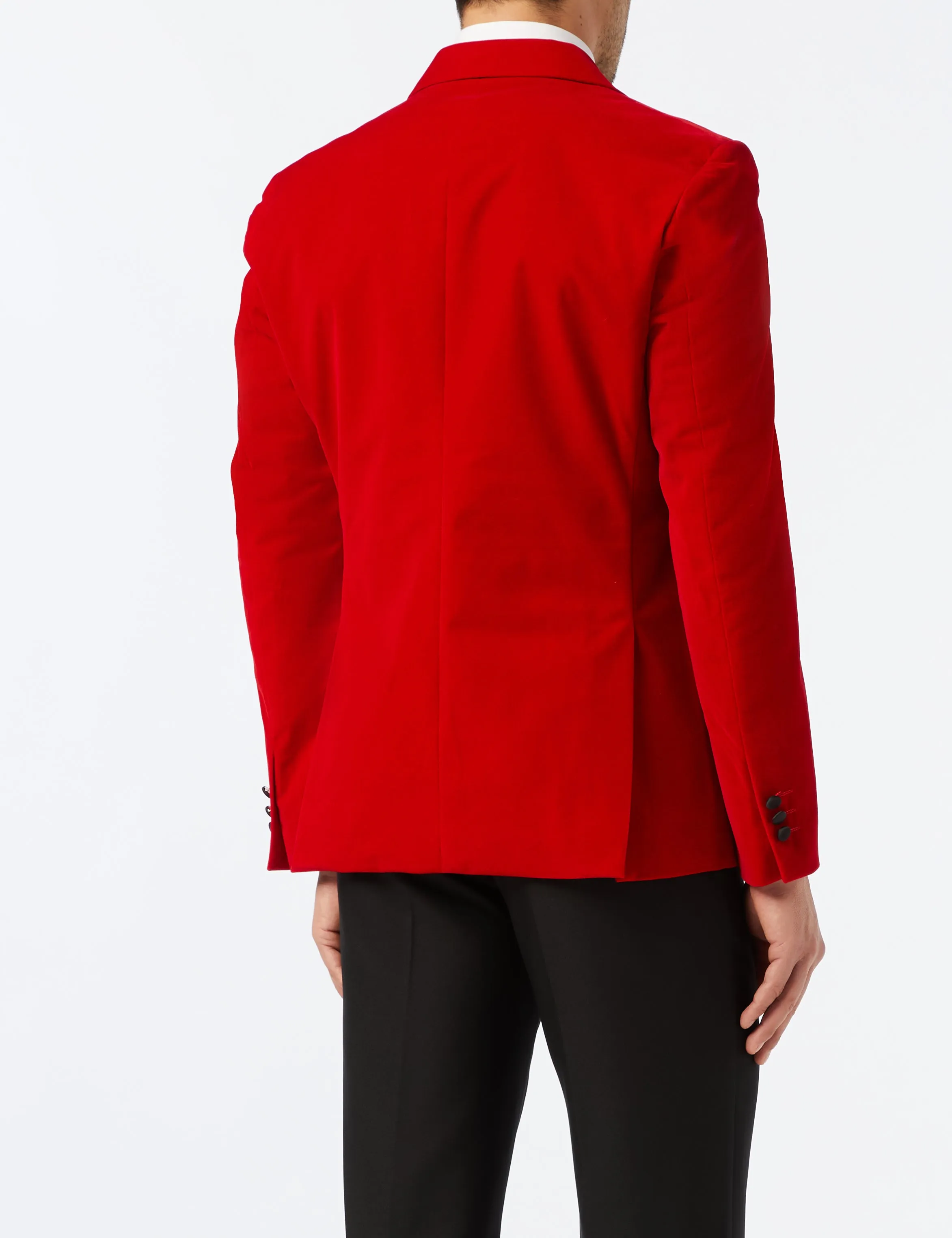 SMITH - Red Soft Velvet Dinner Jacket