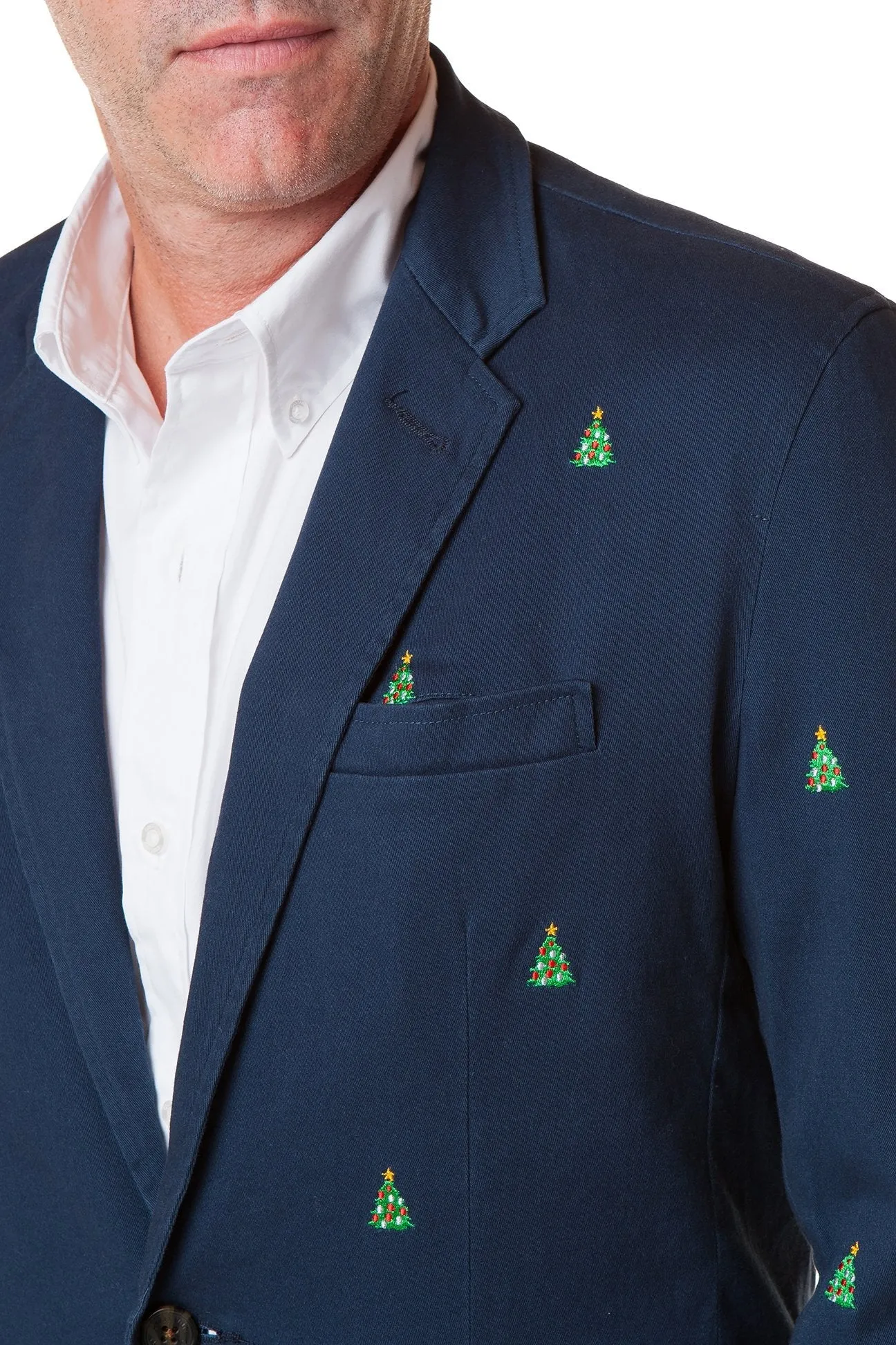 Spinnaker Blazer Nantucket Navy with Christmas Tree