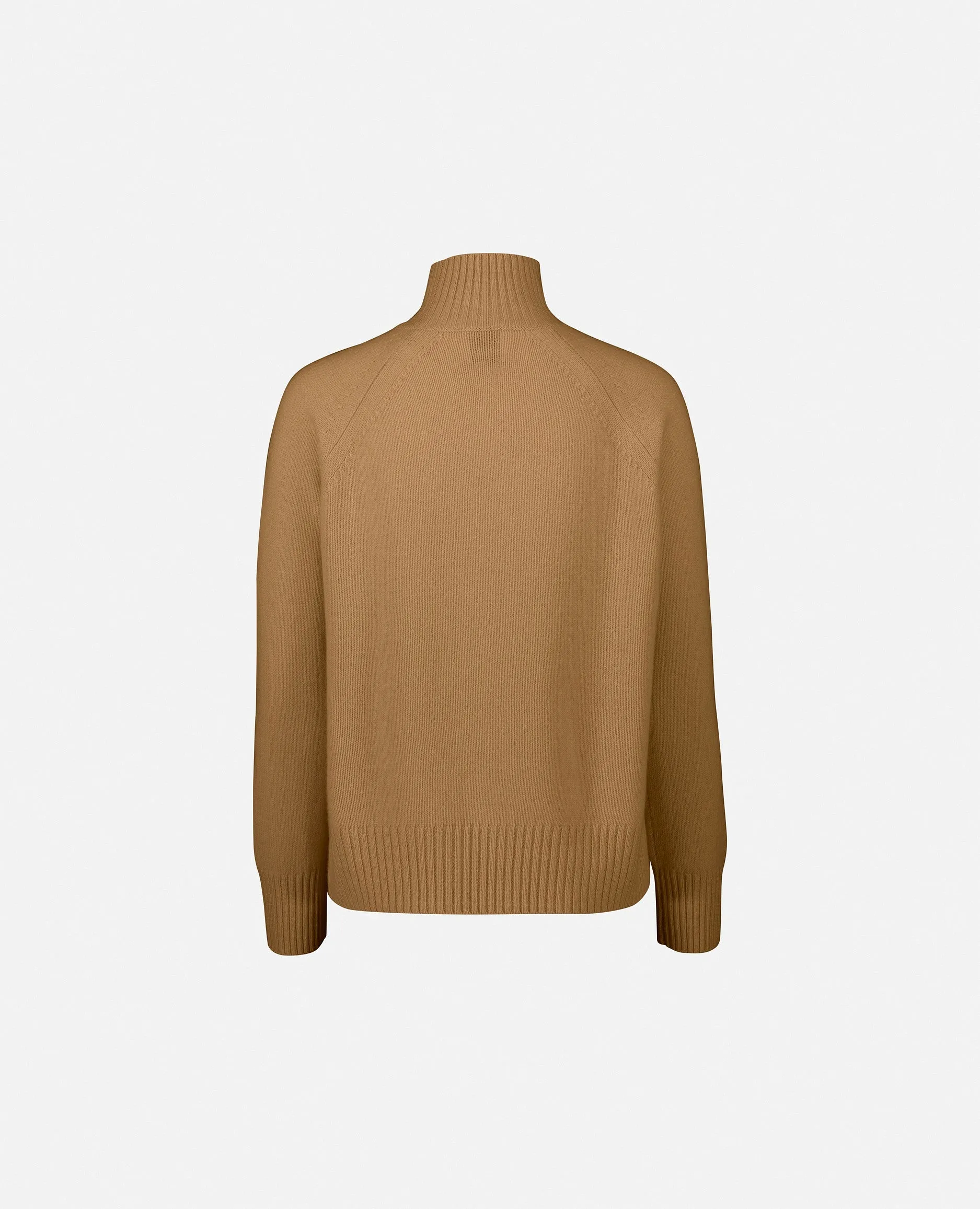 Stehkragen Pullover aus Cashmere in Beige