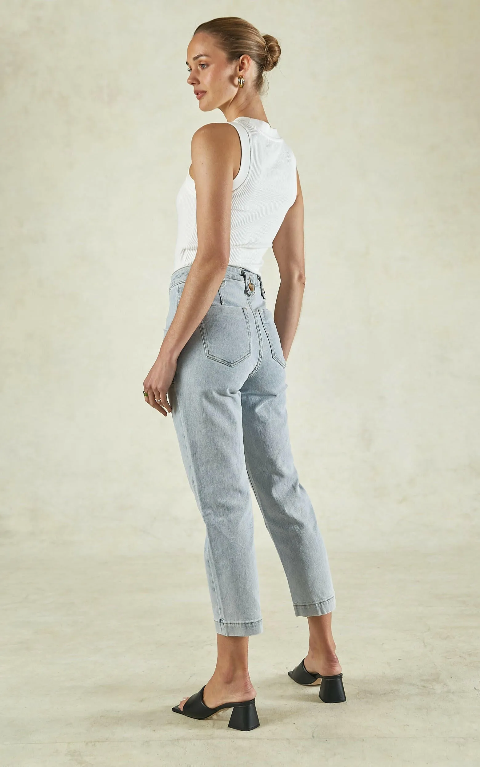 Stella Stretch High Waisted Denim Trousers