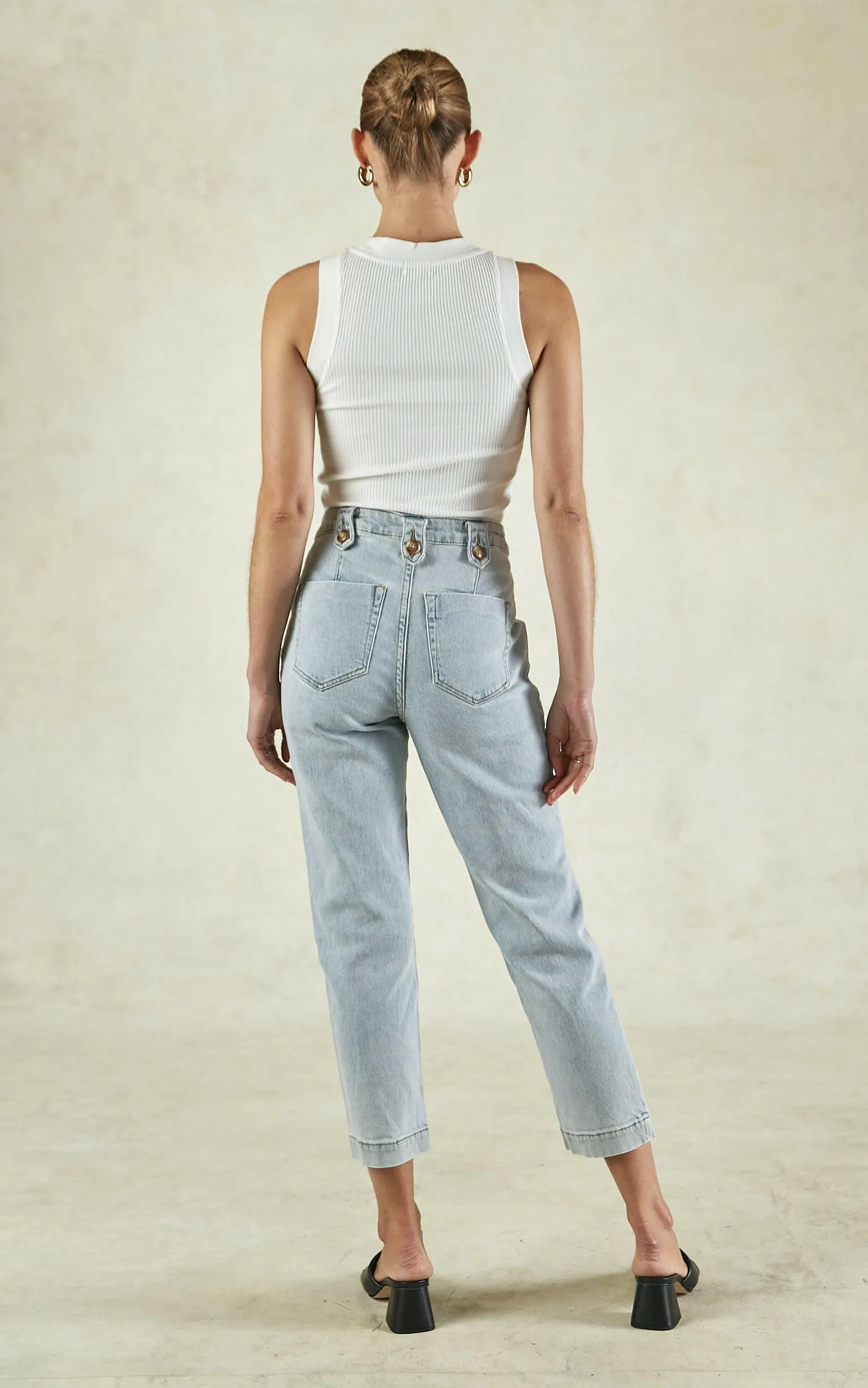 Stella Stretch High Waisted Denim Trousers