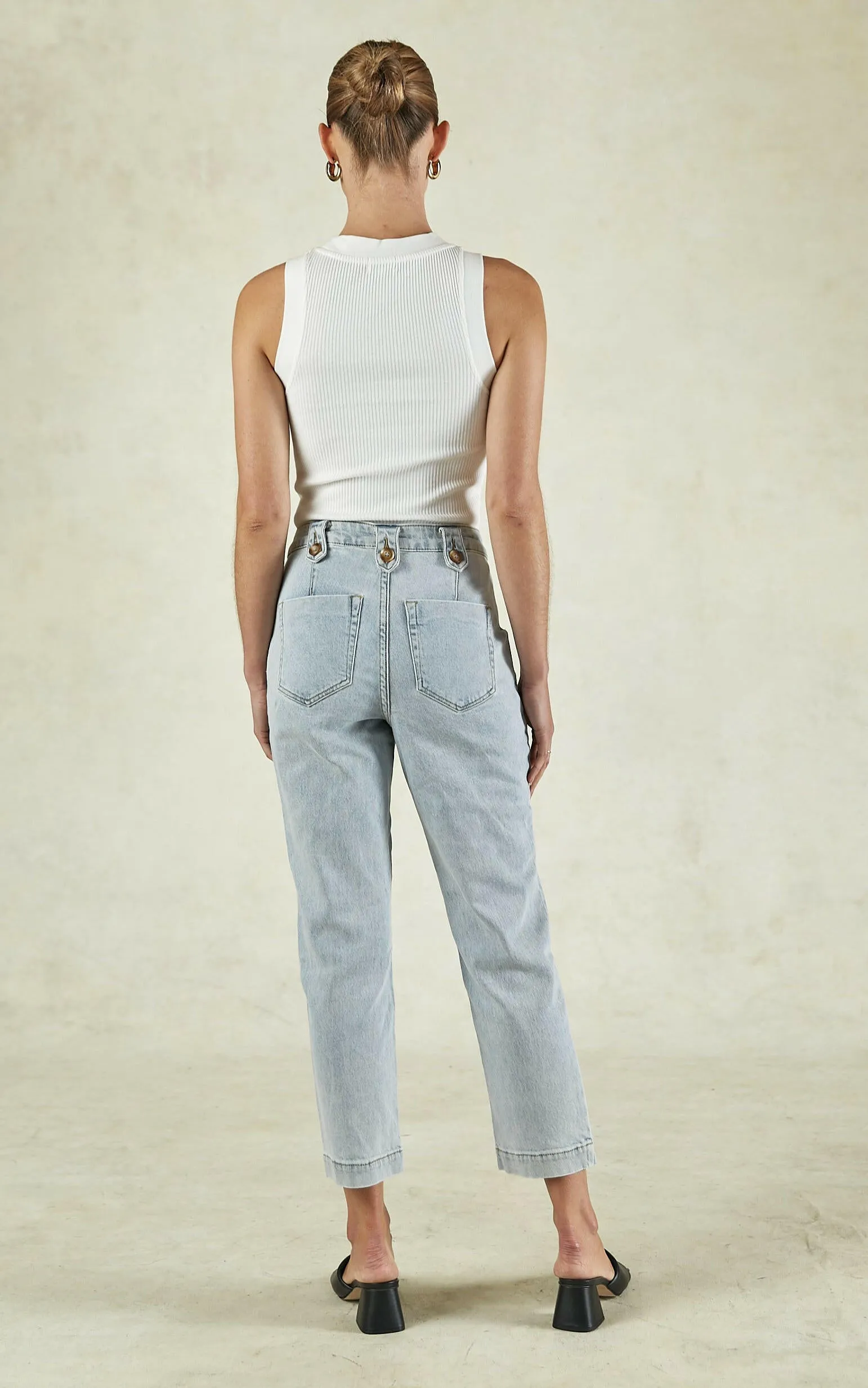 Stella Stretch High Waisted Denim Trousers