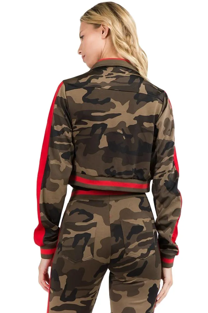 Striped Camo Track Suit