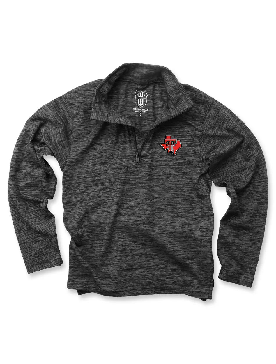 Texas Tech Heathered Pride KIDS Quarter Zip Pullover