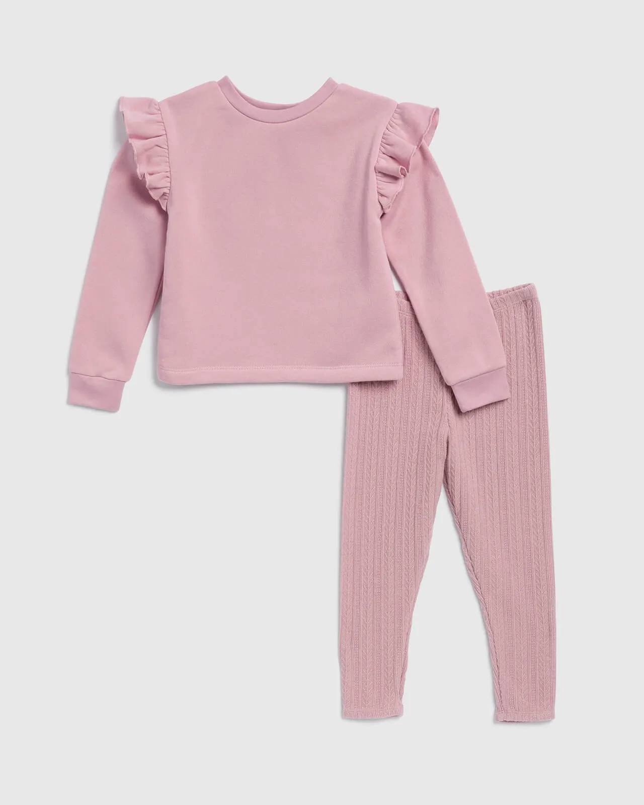 Toddler Girl Winter Rose Long Sleeve Set