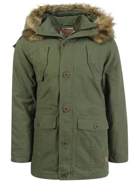 Tokyo Laundry Aksel green parka jacket