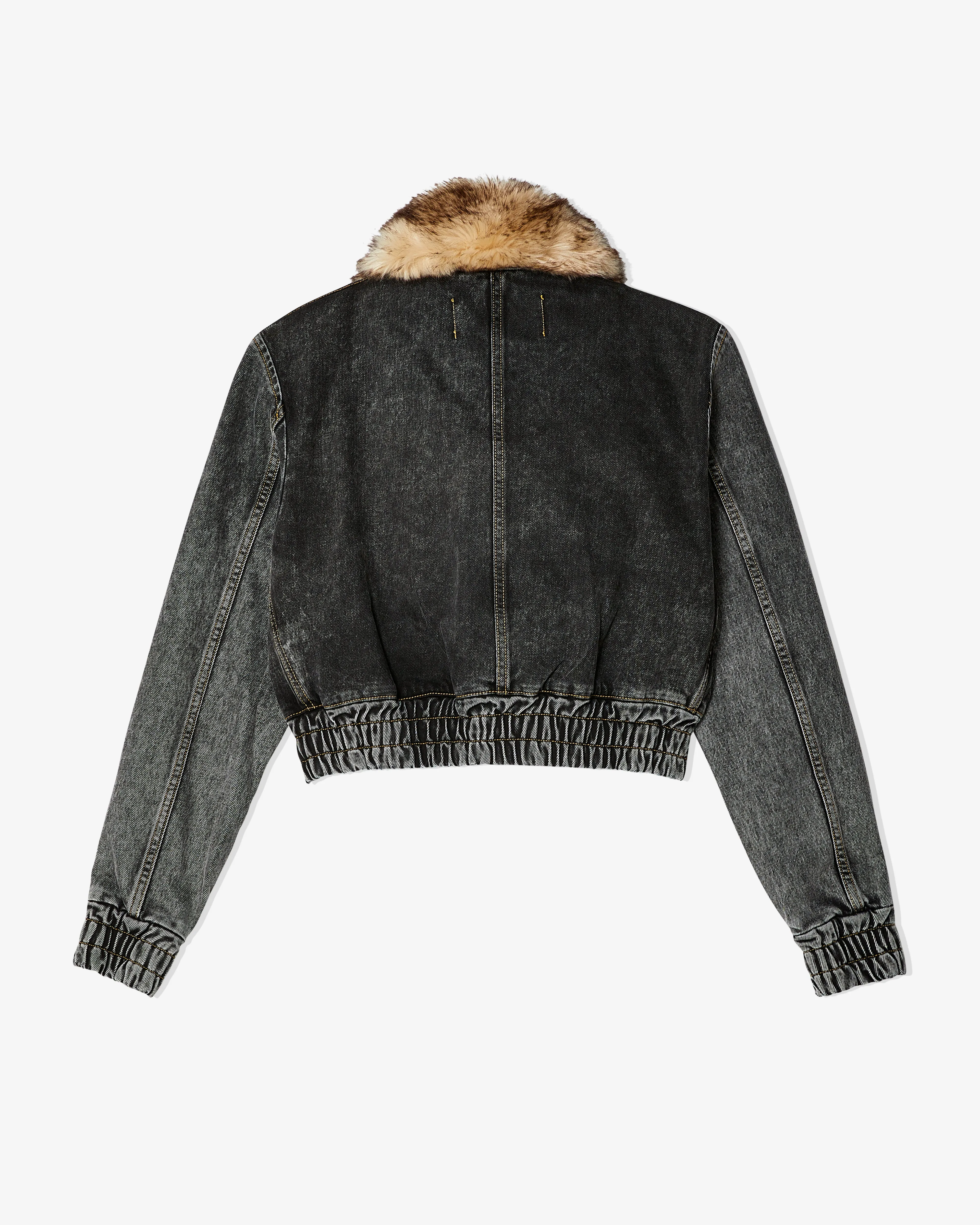 Vaquera - Women's Denim Bomber Jacket - (Black)