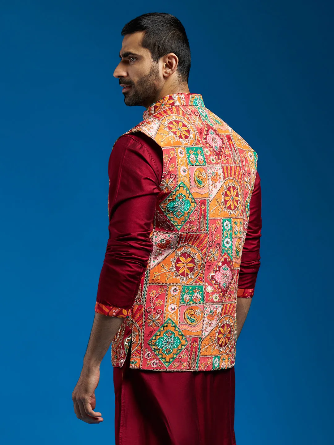 VASTRAMAY Men's -  Nehru Jacket