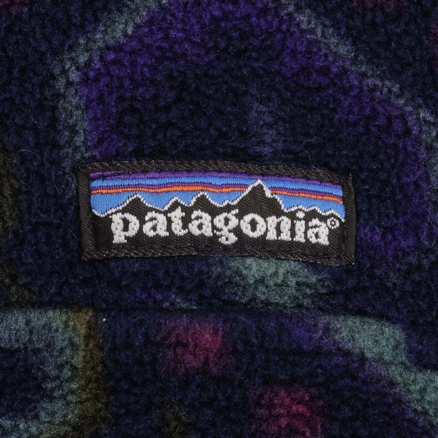 VINTAGE PATAGONIA 1990S SNAP T MONOGRAM FLEECE PULLOVER SIZE XS MADE IN USA