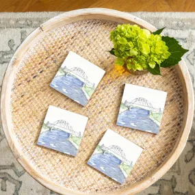 Watercolor Bridge Coaster Set