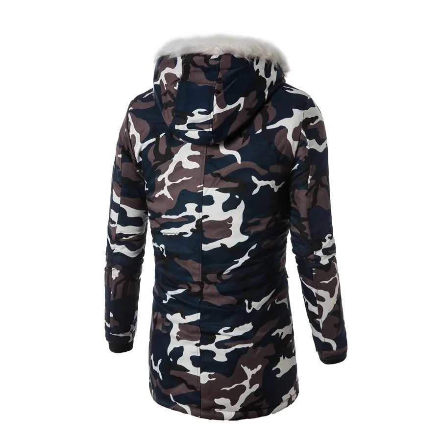 West Louis™ Winter Camouflage Fur Hood Parka