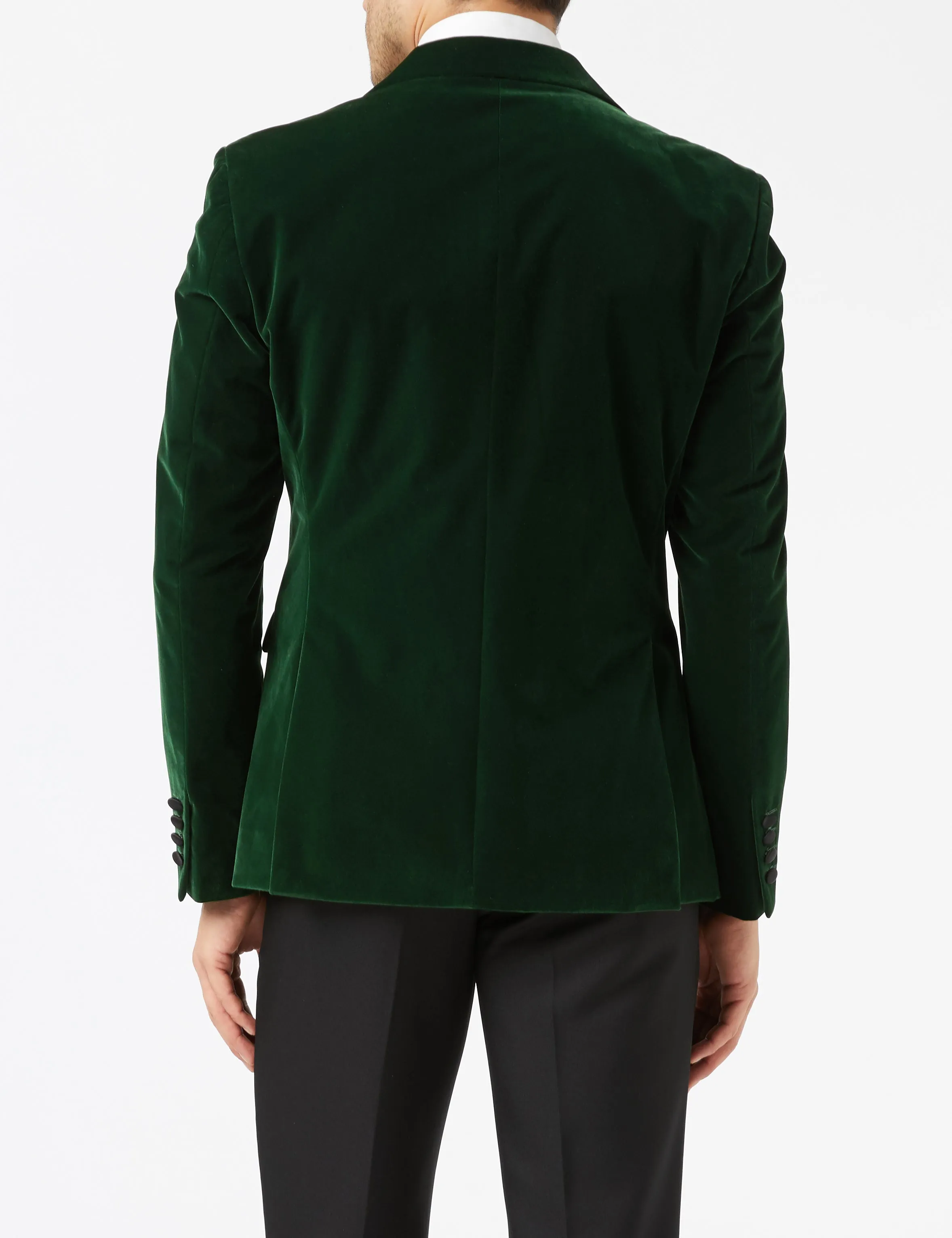 WILLS - Green Soft Velvet Dinner Jacket