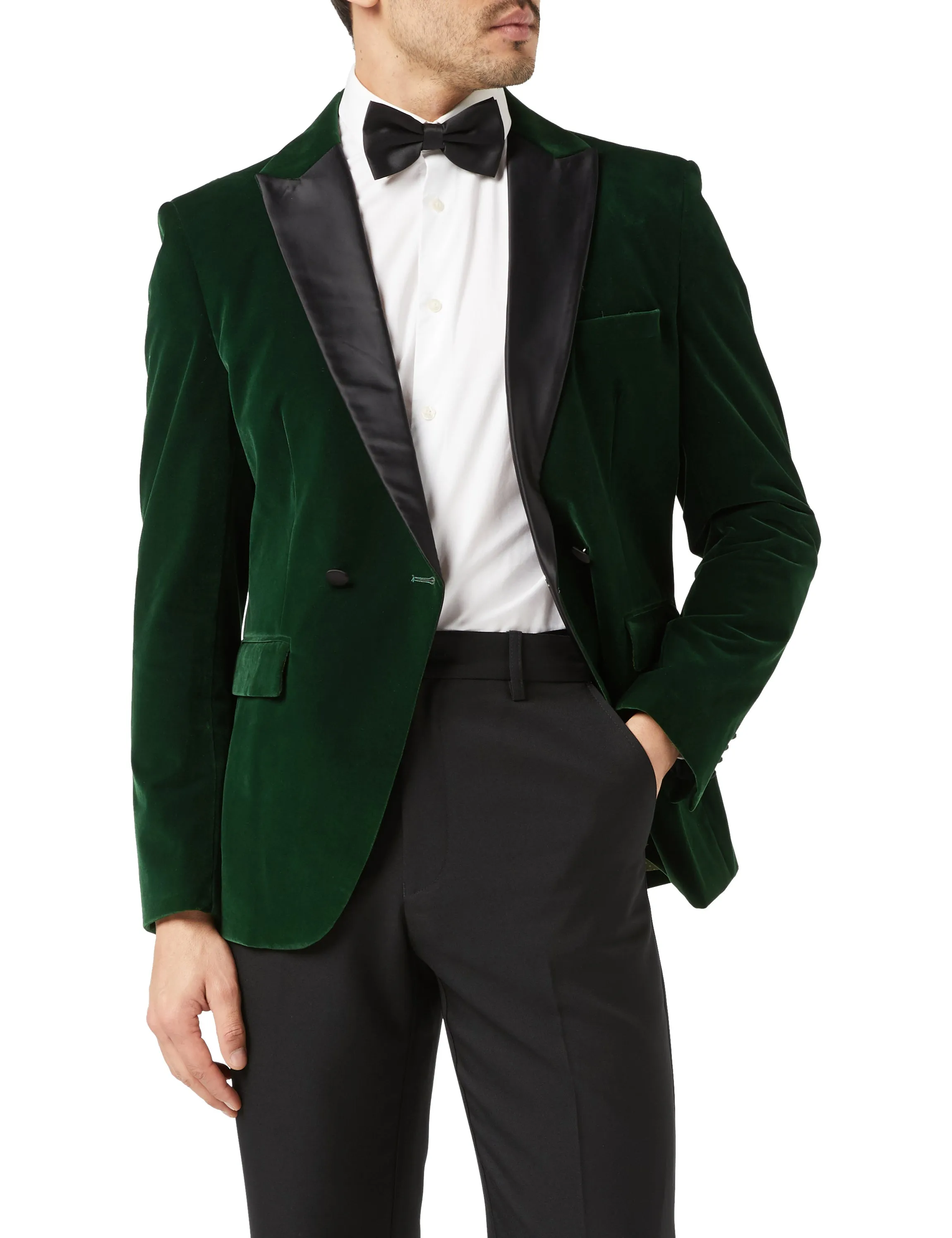 WILLS - Green Soft Velvet Dinner Jacket