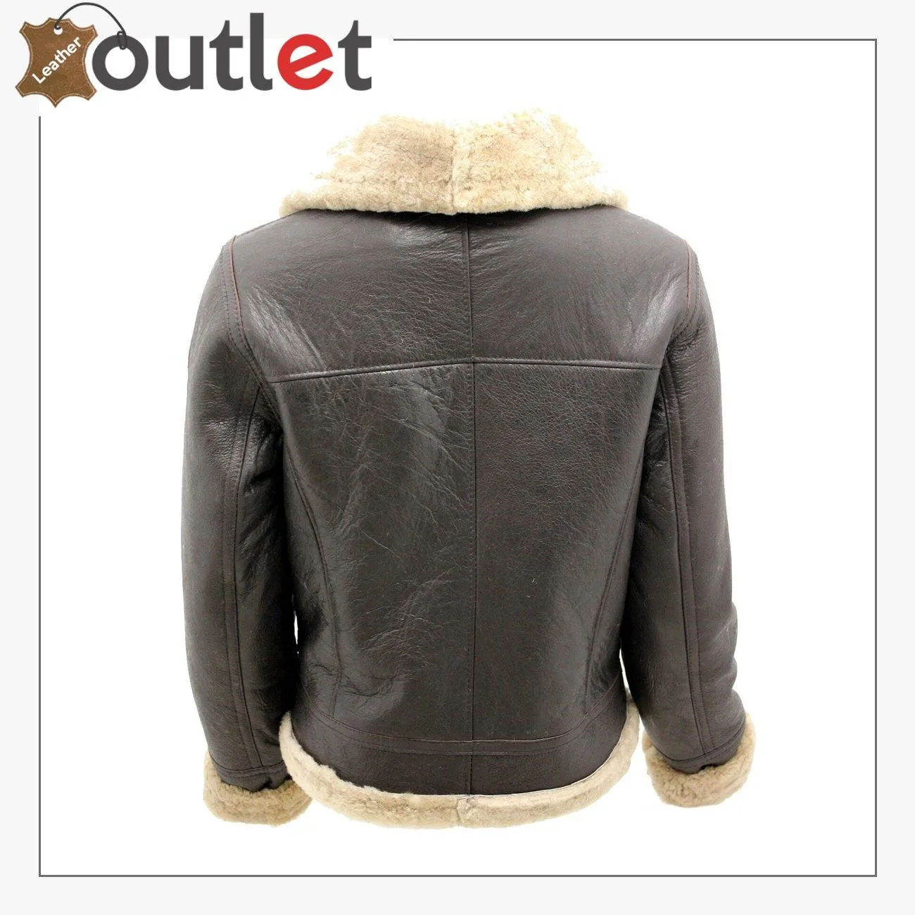 Women's Brown B3 WW2 Ginger Real Thick Sheepskin Leather Flying Jacket