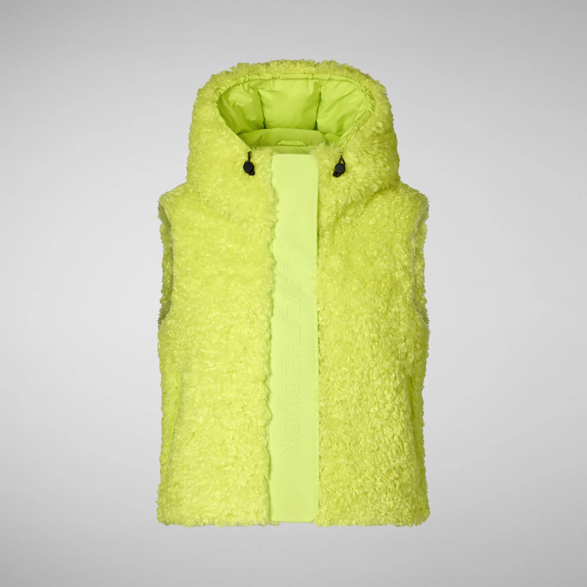 Women's hooded vest Klara in lichen green