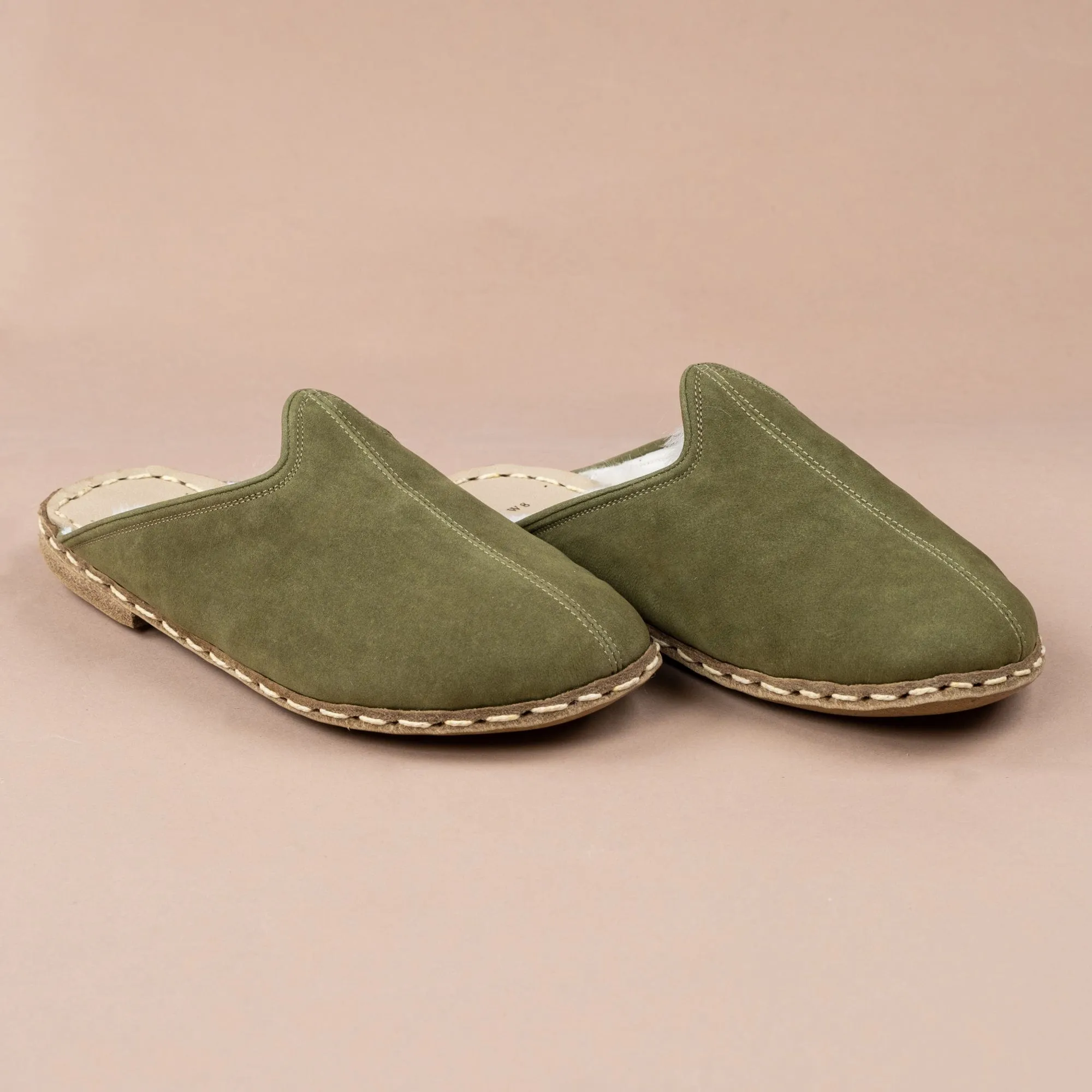 Women's Olive Barefoot Shearlings