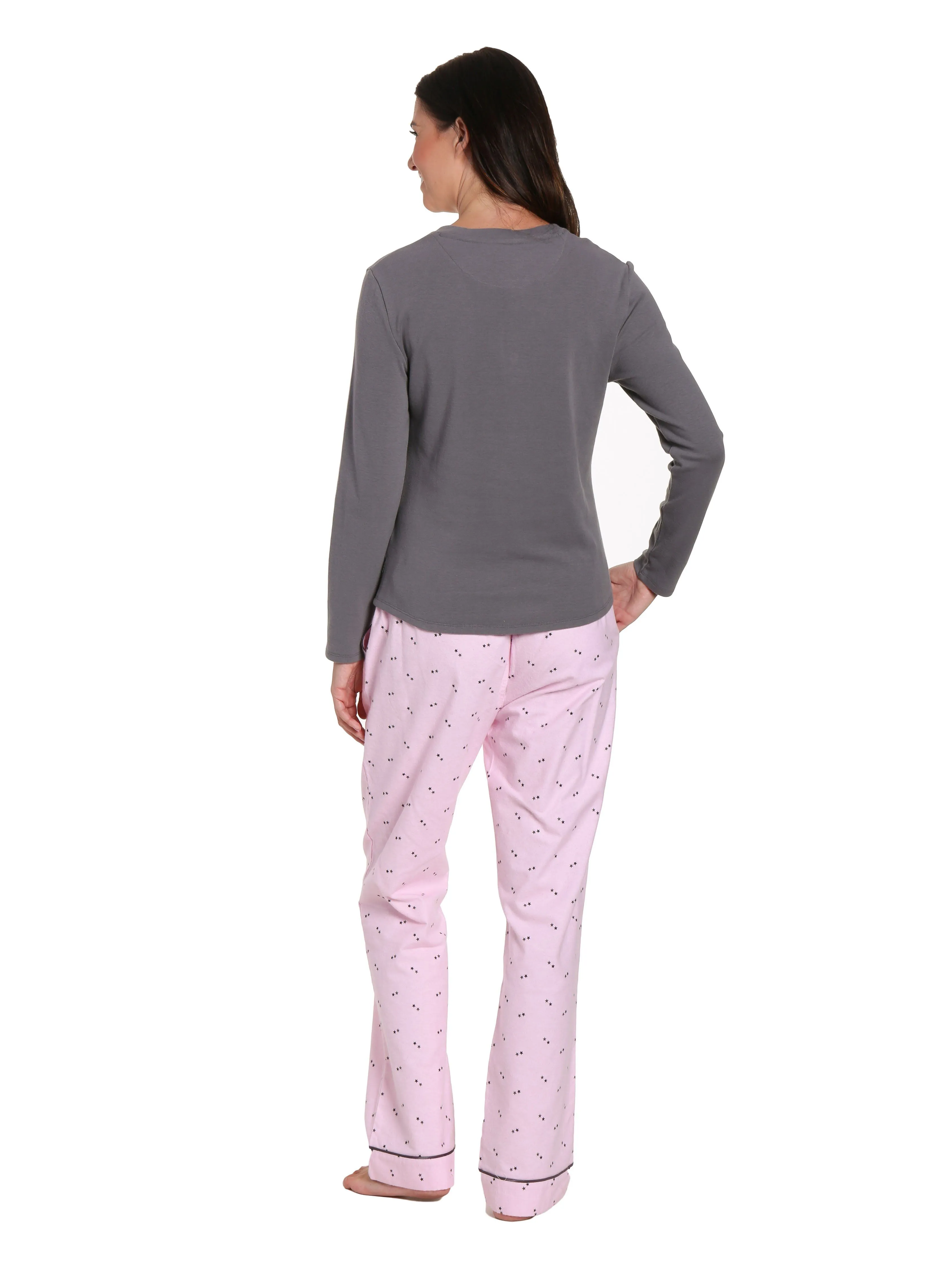 Womens Premium 100% Cotton Flannel/Thermal Loungewear Set