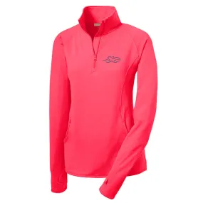 Womens Super Sport Pullover-Hot Coral